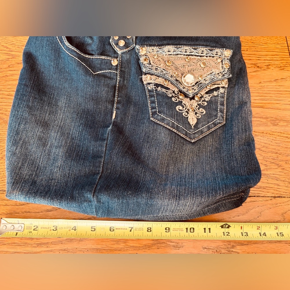 Handmade Bag Patchwork Denim Tote Bag Shoulder Bag Upcycled Blue Jeans